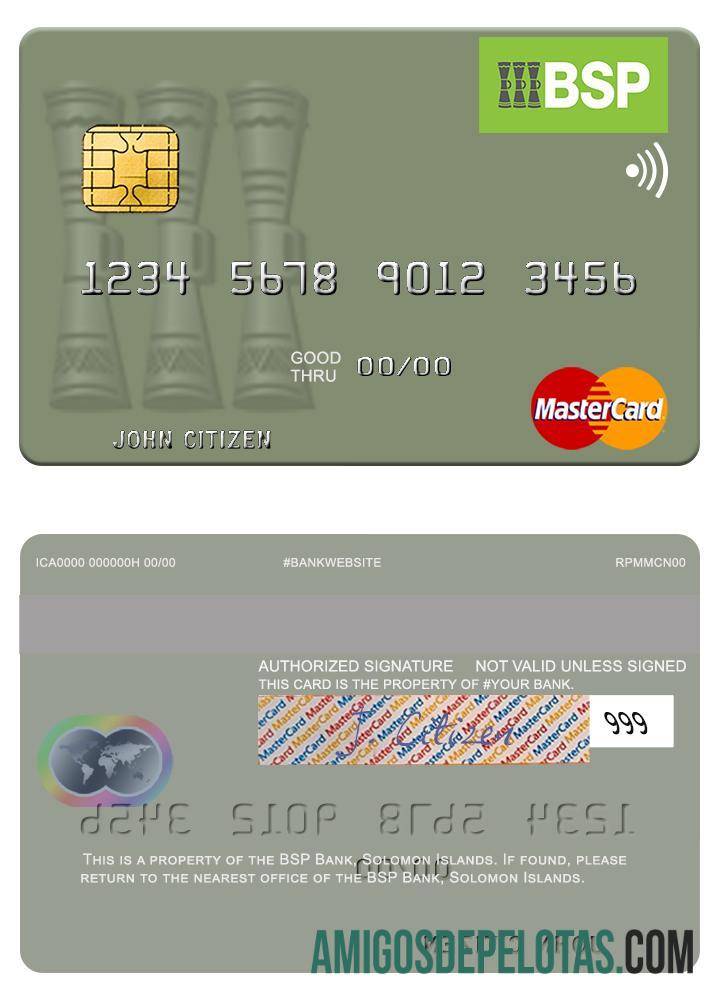 Ilhas Salomão BSP Bank Mastercard baixar para verificação